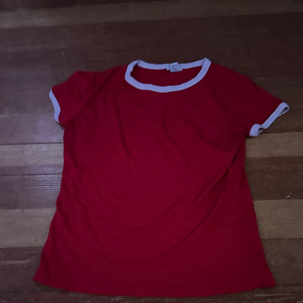 Rue21 Red Tee with White Trim